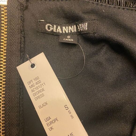 Gianni Bini Black Bodycon‎ Spaghetti Strap Georgie Dress Size Small - Picture 9 of 11